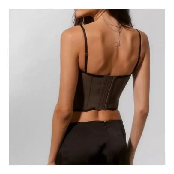 Urban Outfitters Out from Under Modern Love Corset Top Black size XL - Picture 3 of 11